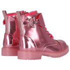 Girls Pink Logo Boots, 1, hi-res