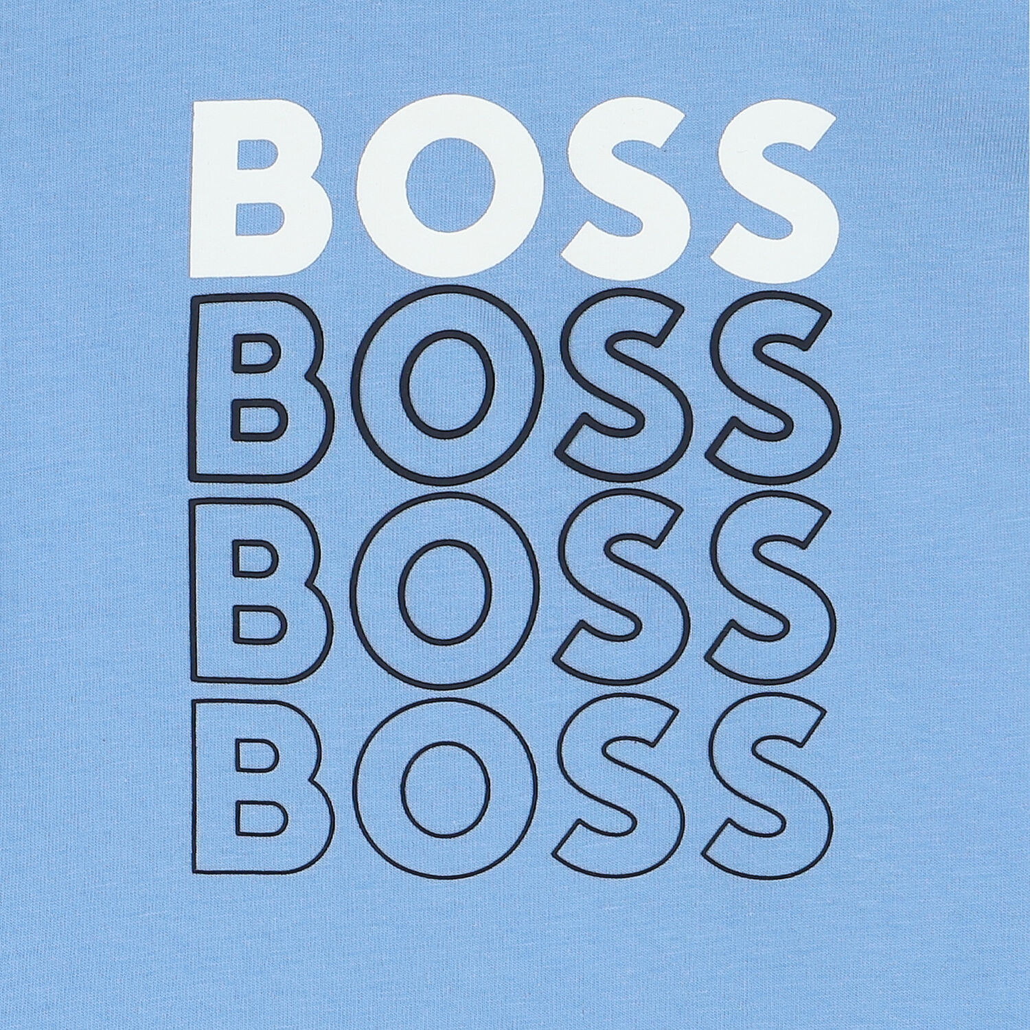 تيشيرت أولاد بالشعار باللون الازرق, 3, hi-res