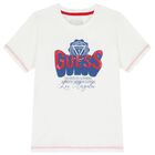 Boys White Logo T-Shirt, 1, hi-res