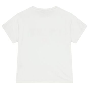 Girls White Logo T-Shirt