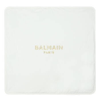 White Logo Baby Blanket