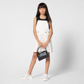 Girls Black Faux Leather Handbag