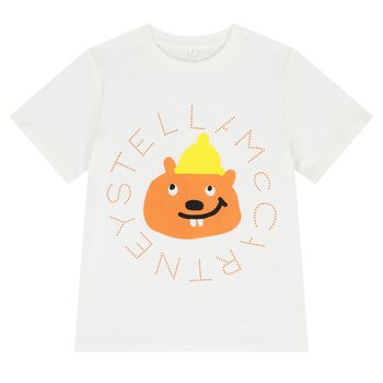 Boys White Squirrel T-Shirt