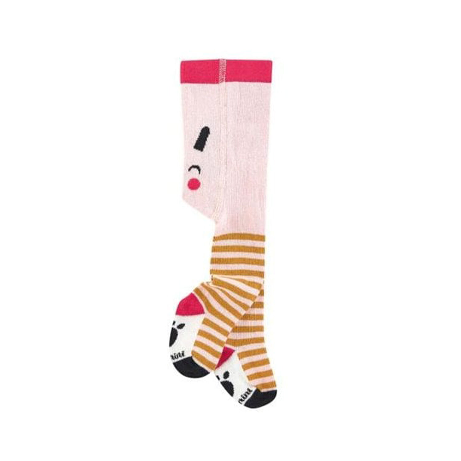 Baby Girls Pink Printed Tights, 1, hi-res image number null