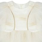 Younger Girls Ivory Dress, 1, hi-res