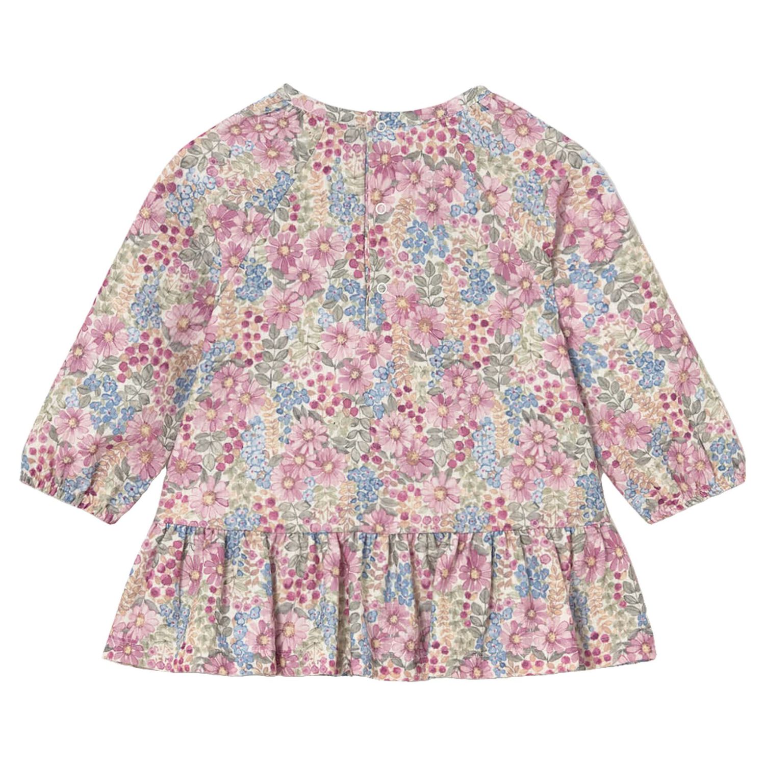 Younger Girls Pink Floral Dress, 2, hi-res