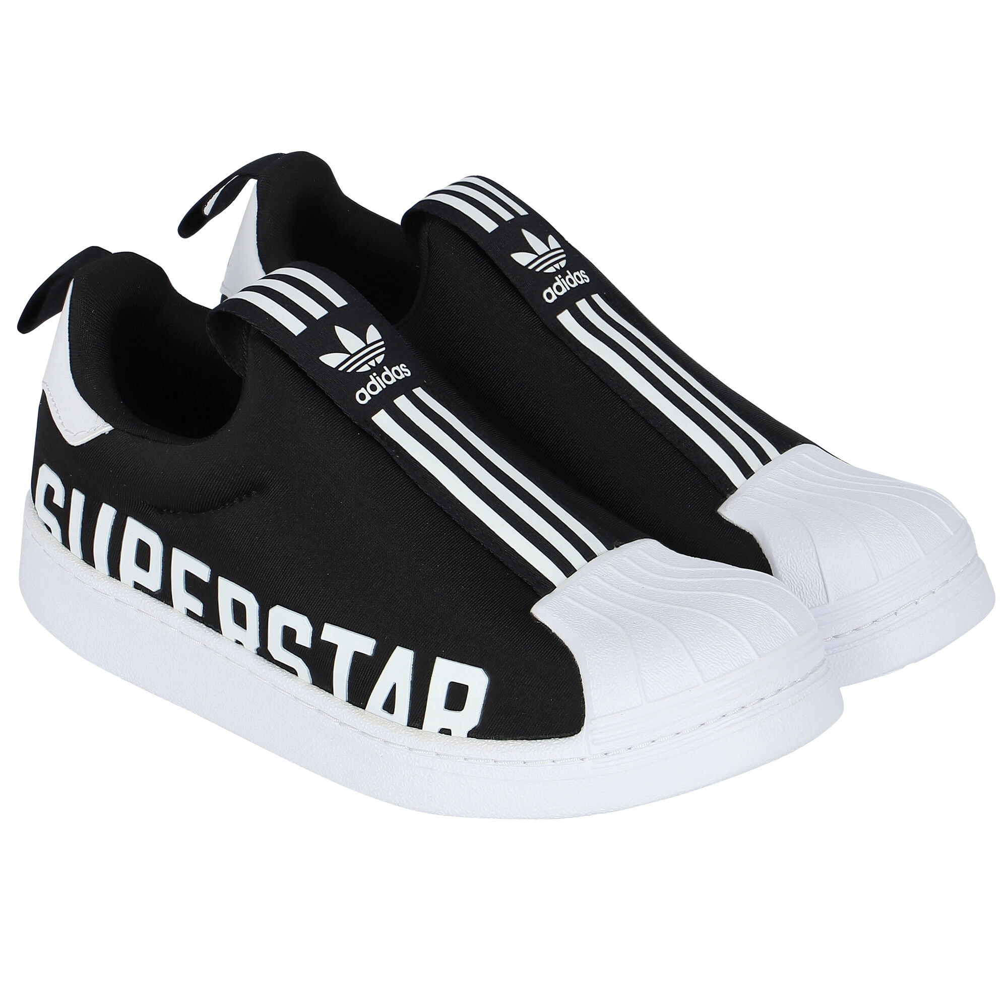 adidas Originals Boys Black Superstar 360 Trainers | Junior Couture