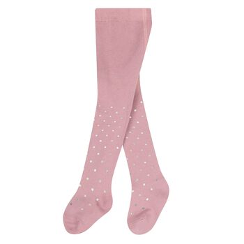 Younger Girls Pink Stars Tights