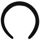 Girls Black Padded Headband, 1, hi-res