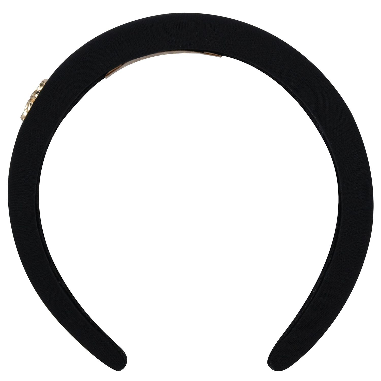 Girls Black Padded Headband, 1, hi-res