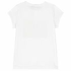 Girls White Logo T-Shirt, 2, hi-res