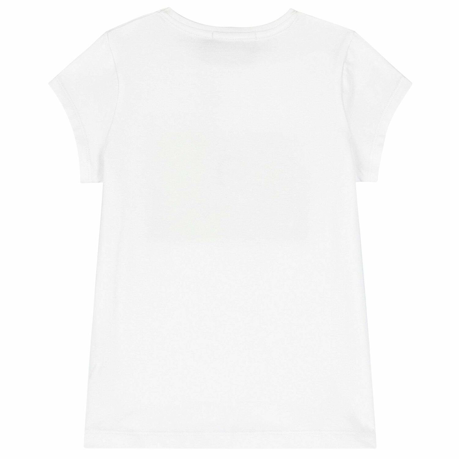 Girls White Logo T-Shirt, 2, hi-res image number null