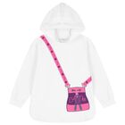 Girls White & Pink Hooded Leggings Set, 1, hi-res