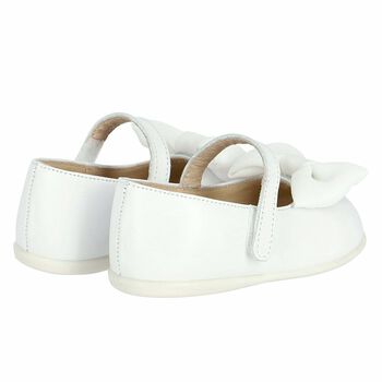 Baby Girls White Embellished Shoes
