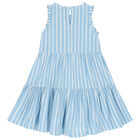 فستان بالشعار باللون الأزرق, 1, hi-res