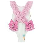 ملابس سباحة آيس كريم باللون الوردي والأخضر للبنات, 1, hi-res