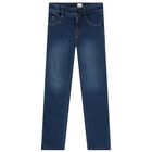 Boys Navy Blue Denim Jeans, 1, hi-res