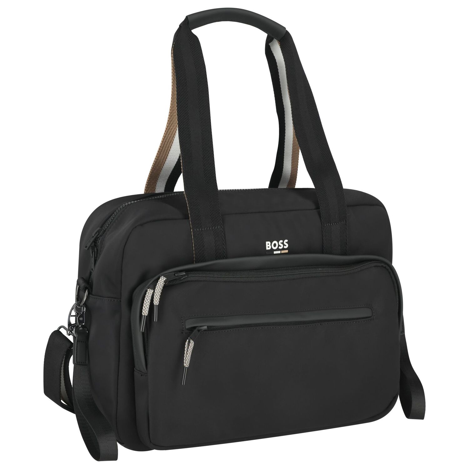 Black Logo Baby Changing Bag, 1, hi-res