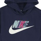 Girls Blue Logo Hooded Top, 2, hi-res