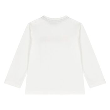 Younger Boys White Long Sleeve Top