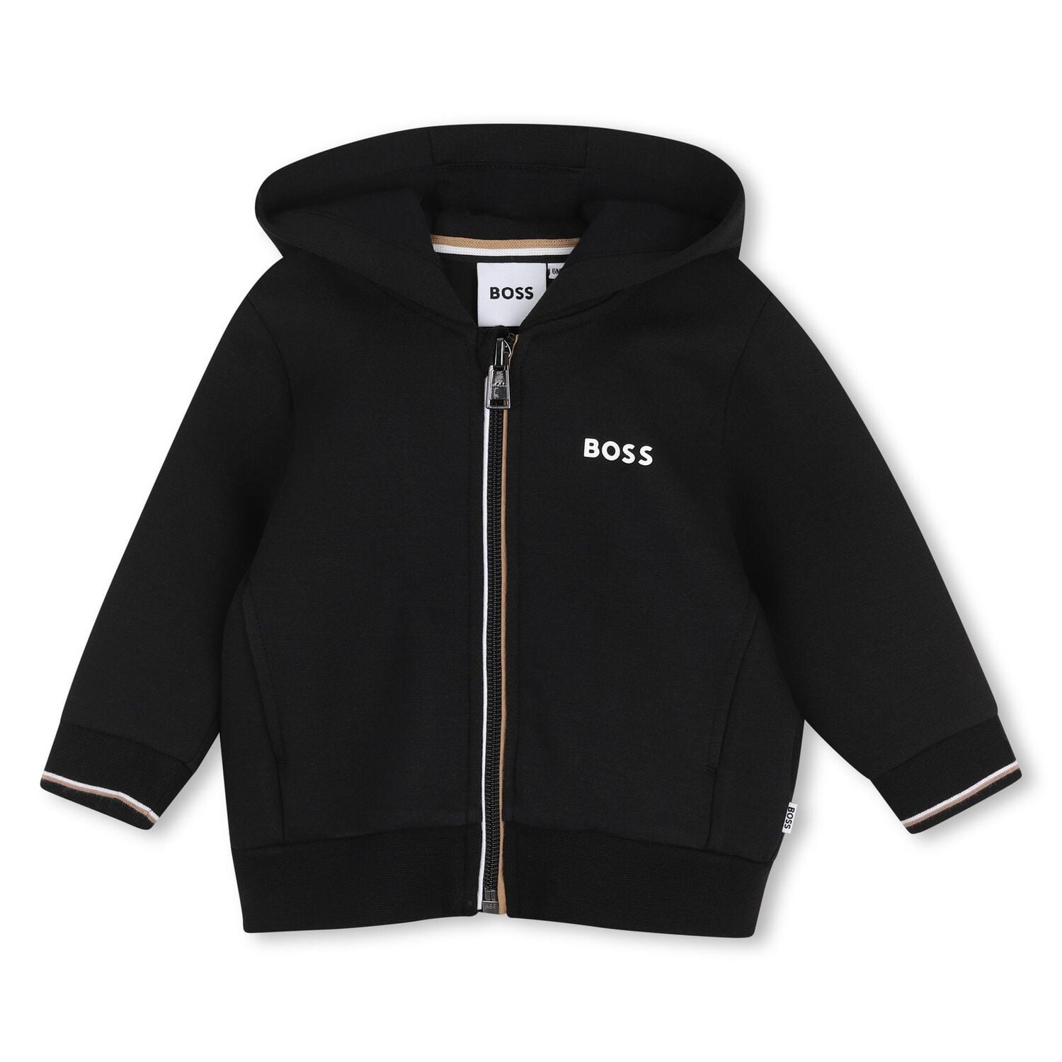 Younger Boys Mini Me Black Logo Tracksuit, 1, hi-res
