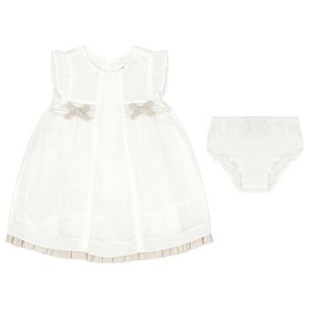 Baby Girls Ivory Smocked Dress Set