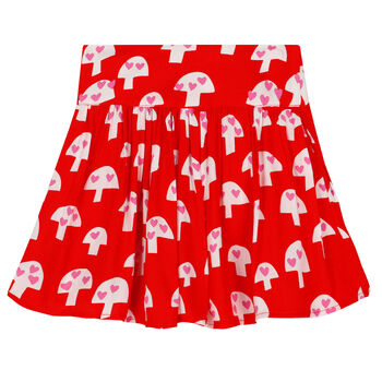 Girls Red Mushroom Skirt