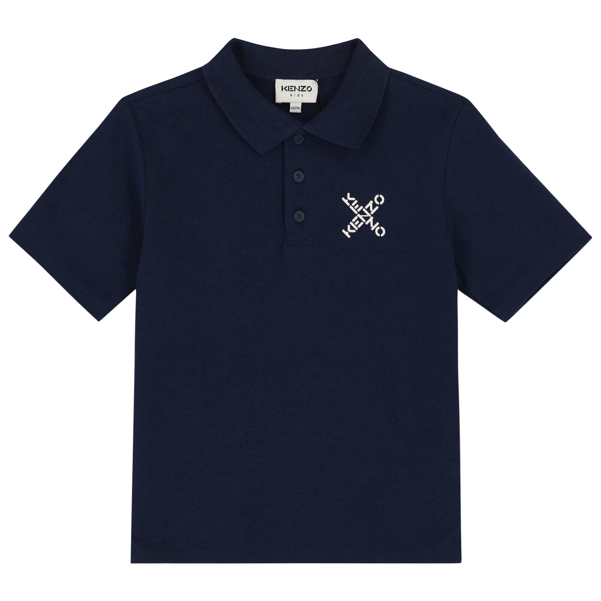 KENZO KIDS Boys Navy blue Logo Polo Shirt Junior Couture Bahrain