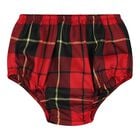 Baby Girls Red & Black Tartan Taffeta Dress Set, 1, hi-res
