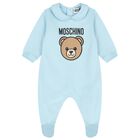 Blue Teddy Bear Logo Babygrow, 3, hi-res