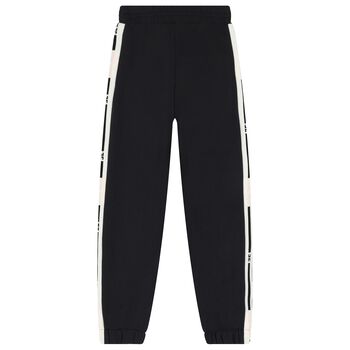 Girls Black Logo Joggers