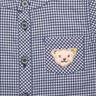Baby Boys White & Navy Blue Teddy Shirt, 1, hi-res