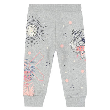 Younger Girls Grey Logo Joggers