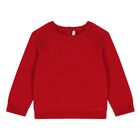 Younger Boys Red Knitted Jumper, 1, hi-res