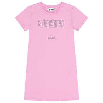 Girls Pink Logo Dress