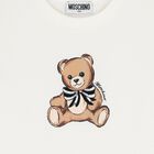 Girls White Teddy Bear Logo T-Shirt, 1, hi-res
