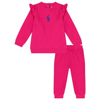 Baby Girls Pink Logo Tracksuit