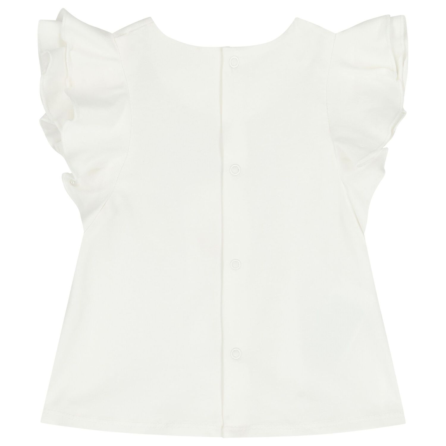 Baby Girls White & Pink Shorts Set, 1, hi-res