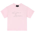 Girls Pink Logo T-Shirt, 3, hi-res