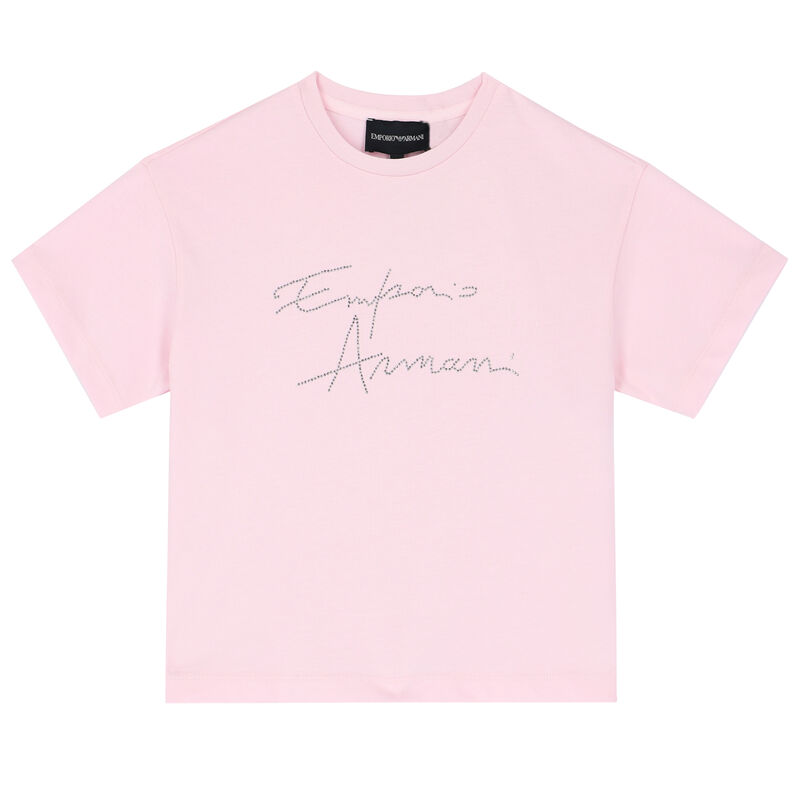 Girls Pink Logo T-Shirt, 3, hi-res image number null