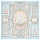 Blue & Pink Spring Bunny Swaddle Carr&eacute; Baby Blanket, 1, hi-res