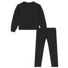 Girls Black Logo Leggings Set, 1, hi-res