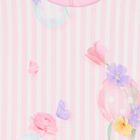 Girls Pink Striped Floral Dress, 1, hi-res