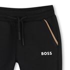 Younger Boys Mini Me Black Logo Tracksuit, 1, hi-res