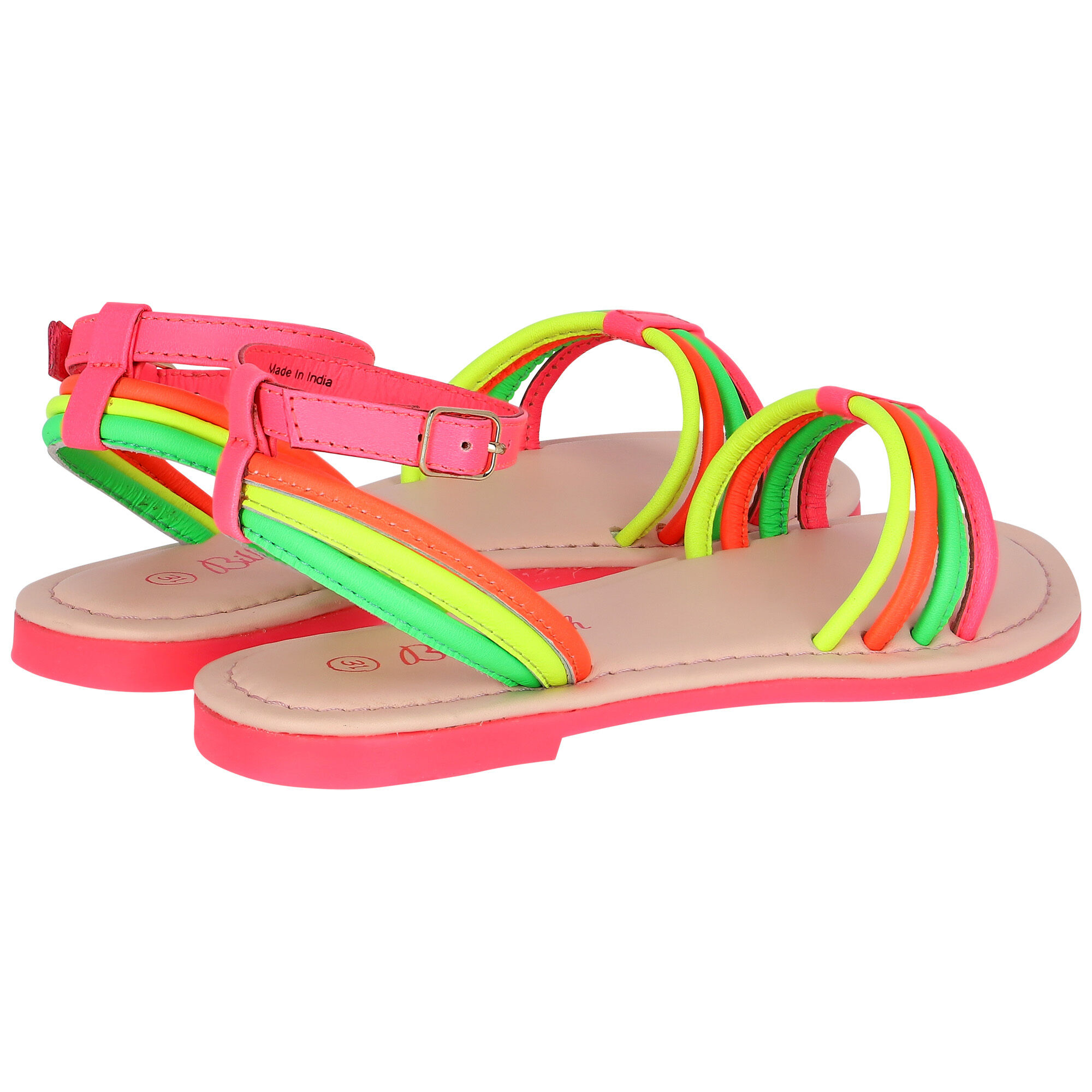 Neon coral discount sandals