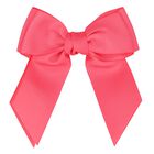 Girls Pink Bow Hairclip, 3, hi-res