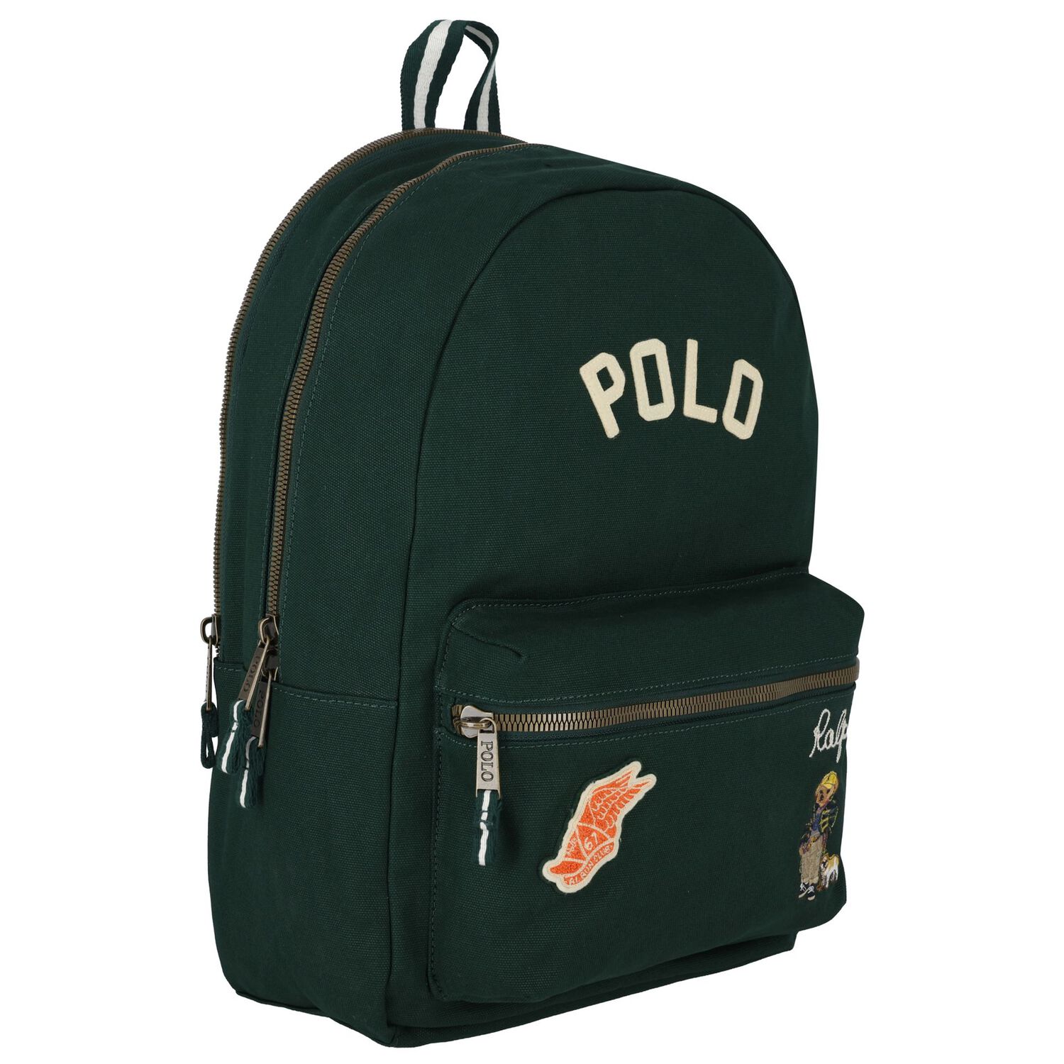 Boys Green Logo Varsity Backpack ( 44cm ), 1, hi-res