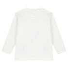 Boys White Logo Long Sleeve Top , 1, hi-res