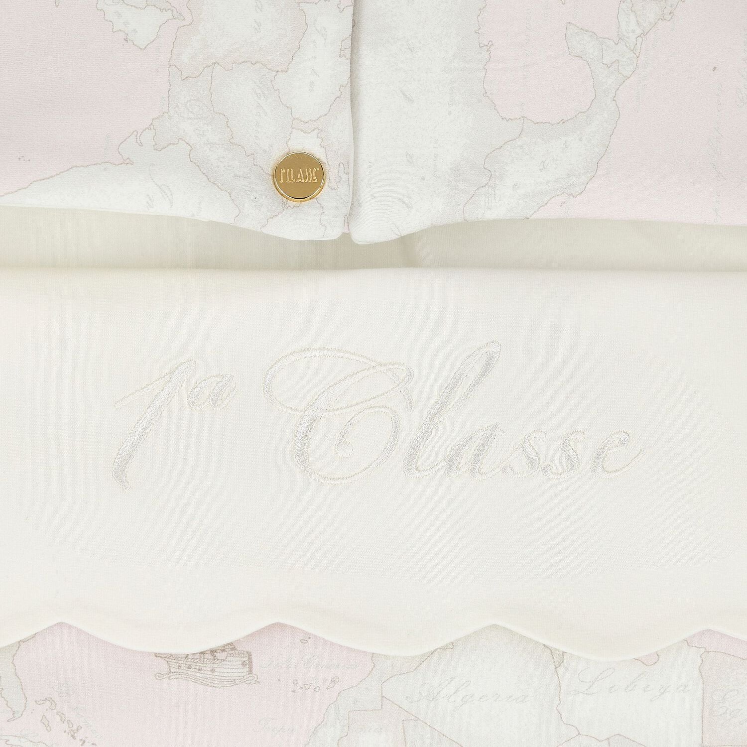 Baby Girls Pink & Ivory Geo Map Nest, 1, hi-res