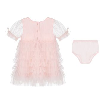 Baby Girls Pink Tulle Dress Set